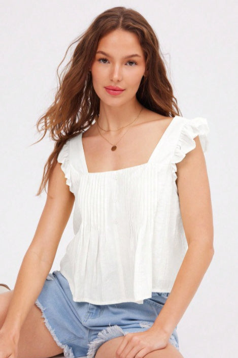 Locker geschnittene Bluse mit Raffung