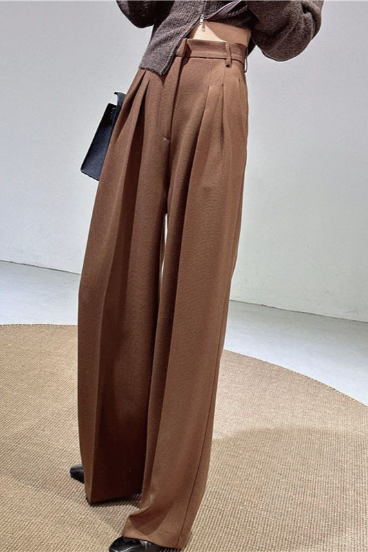 Hose mit weitem Bein in Grau