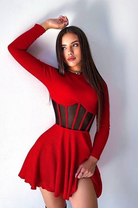 Minikleid mit Patchwork
