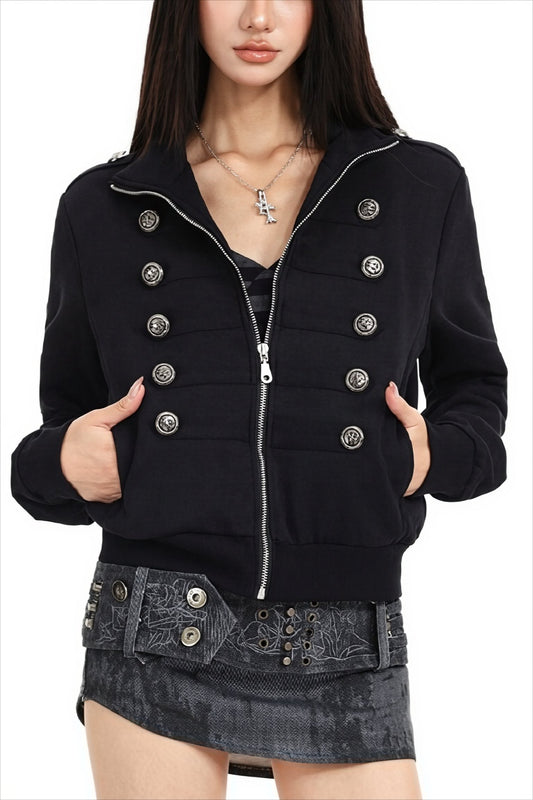Hoodie mit Stehkragen