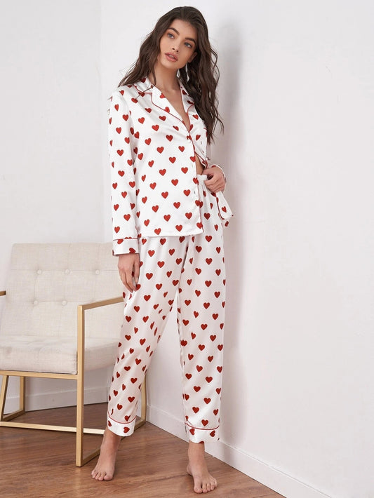 Pyjama-Set mit Herzaufdruck - Elsa