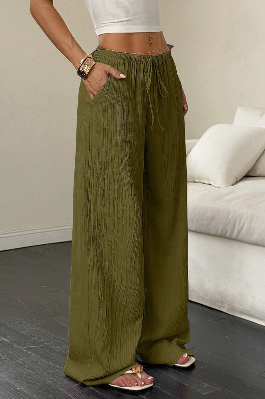 Hose mit weitem Bein in Rosa