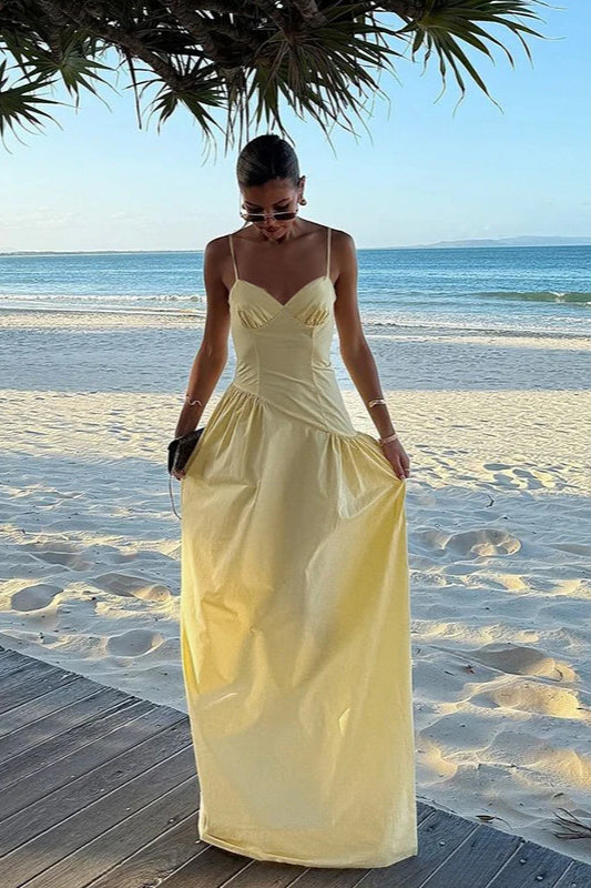 Figurbetontes Maxikleid mit A-Linie
