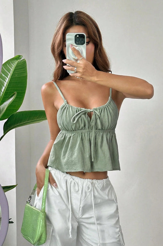 Locker geschnittenes Tanktop mit Spitze