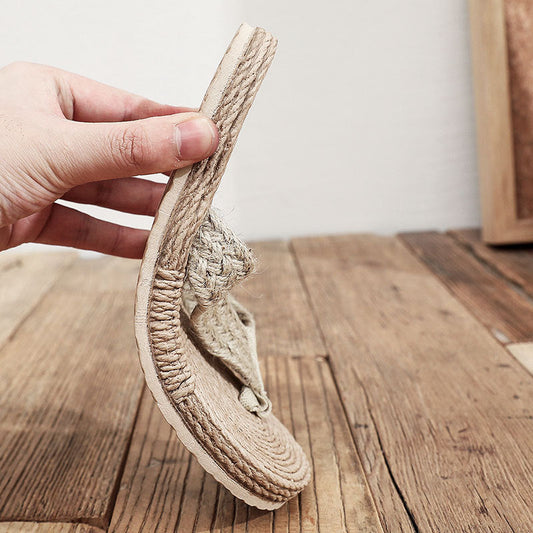 Nelinha - Flip-Flops aus Kunststroh für Damen lässige Strandsandalen