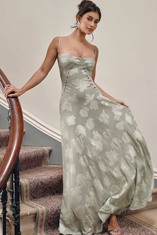 Maxikleid mit Satinoptik