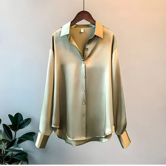 Ledina – Luxuriöses Damen Seidenhemd für einen eleganten Look