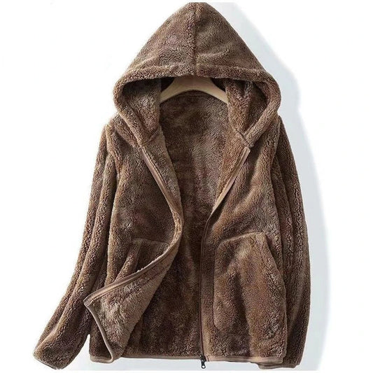 Kapuzenpulli aus Fleece in Übergröße - Norah