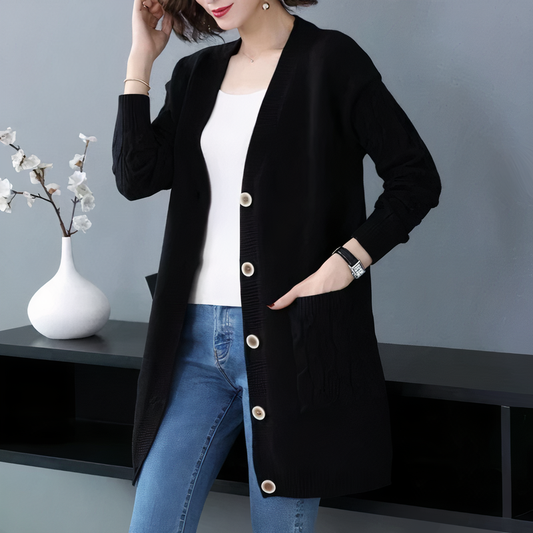 SARI - Mittellange Strickjacke