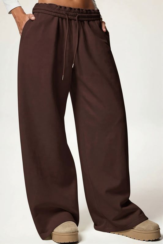Hose mit weitem Bein und Bindedetail in Himmelblau