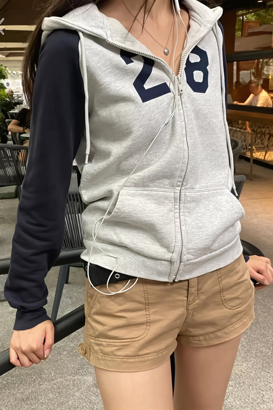 Hoodie mit Farbblockmuster
