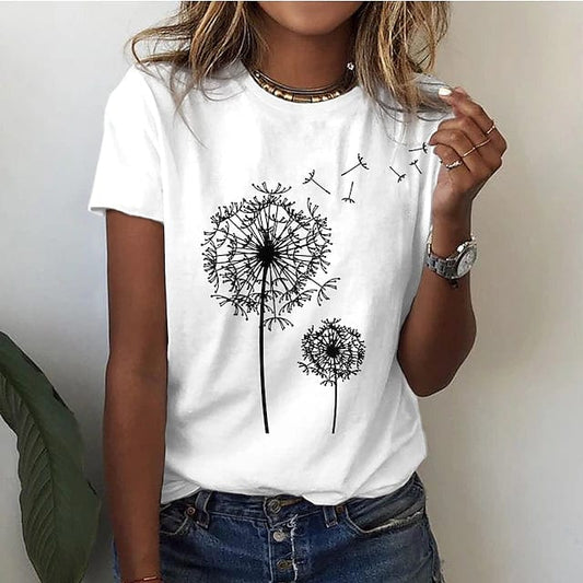 Renate – Elegantes Löwenzahn-Shirt für einen einzigartigen Look