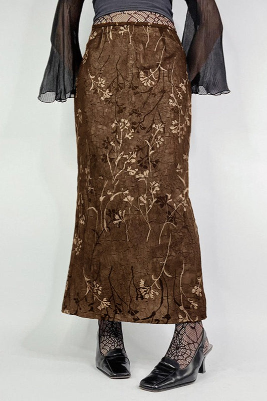 Rock mit Druck und Strickstruktur