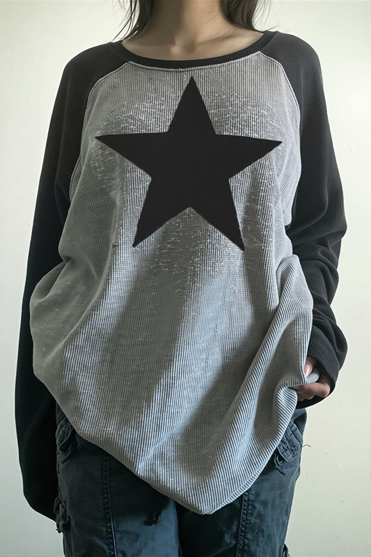 Sweatshirt mit langen Ärmeln und Druck