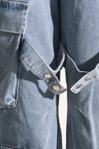 Hose mit geradem Schnitt, hoher Taille und Taschen