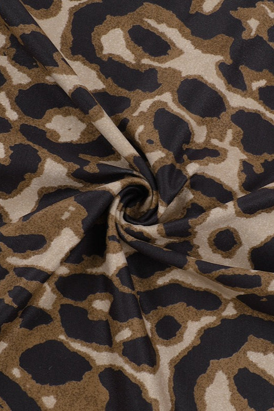 Minikleid mit Leopardenmuster in Braun