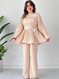 Elenor - Elegantes Damen-Sommer-Set Oberteil + Hose