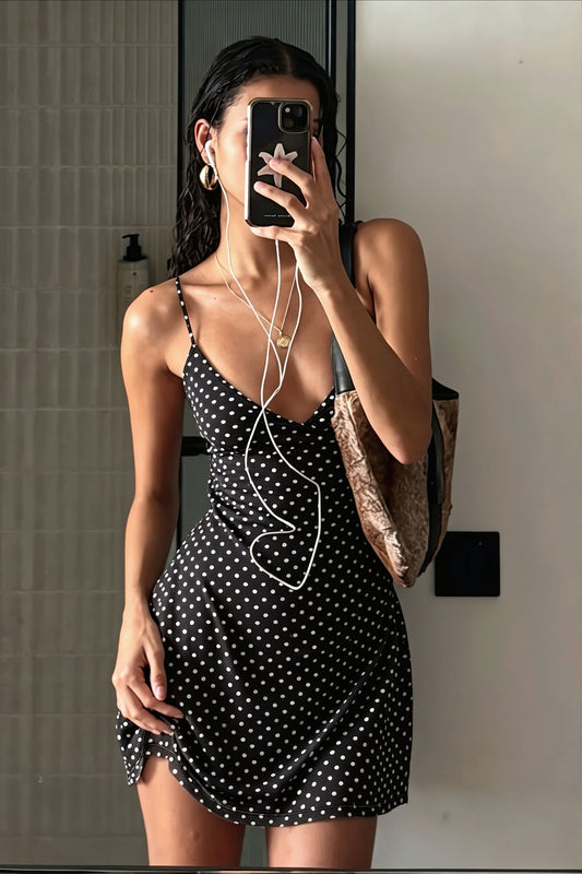 Minikleid mit Punktemuster