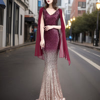 Rominana - Eleganter Abendkleid mit Schal