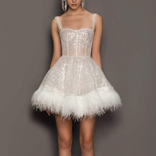Partykleid mit Pailletten für Frauen - Serelis