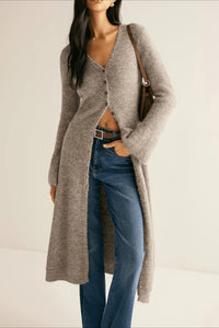 Strickjacke mit Strickstruktur in Khaki