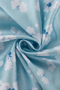 Kleid mit langen Ärmeln, hoher Taille und Blumenmuster