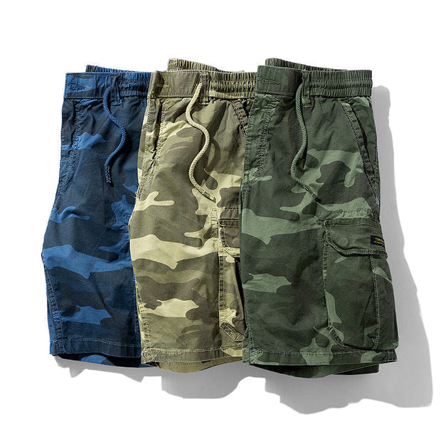 Tarnfarbene Cargo-Shorts mit Seitentaschen für Männer - Carson