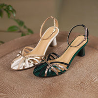 Janicka - Sandalen mit Pfennigabsatz und offener Spitze