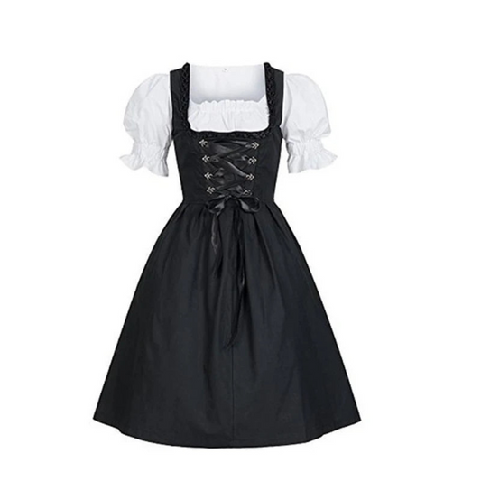 Damen Schwarz Oktoberfest Dirndl Kleid - Margarete