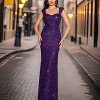 Elisse - Modische Pailletten Abendkleid