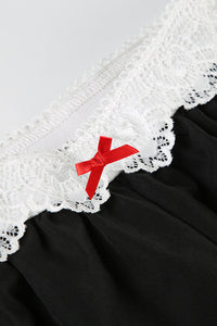 Hose mit Spitze in Schwarz