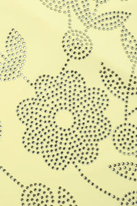 Trägerloses Maxikleid mit Strass in Gelb