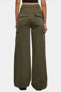 Hose mit hoher Taille, Bindedetail und Taschen