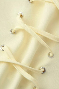 Figurbetontes Maxikleid mit V-Ausschnitt und Bindedetail