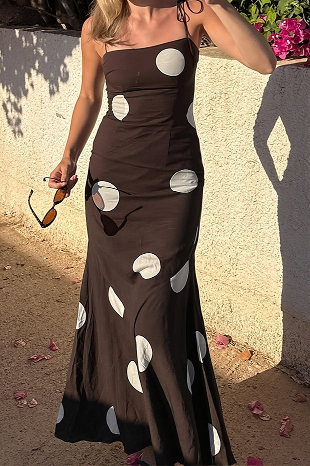 Maxikleid mit Punktemuster