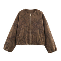Damenjacke mit Blumenstickerei - Yrsa