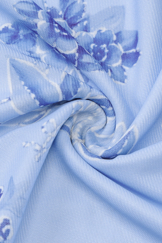 Rückenfreies Kleid mit Bindedetail und Blumenmuster