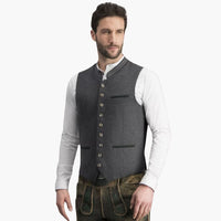 Elegante Herren Trachtenweste mit Stehkragen - Karl