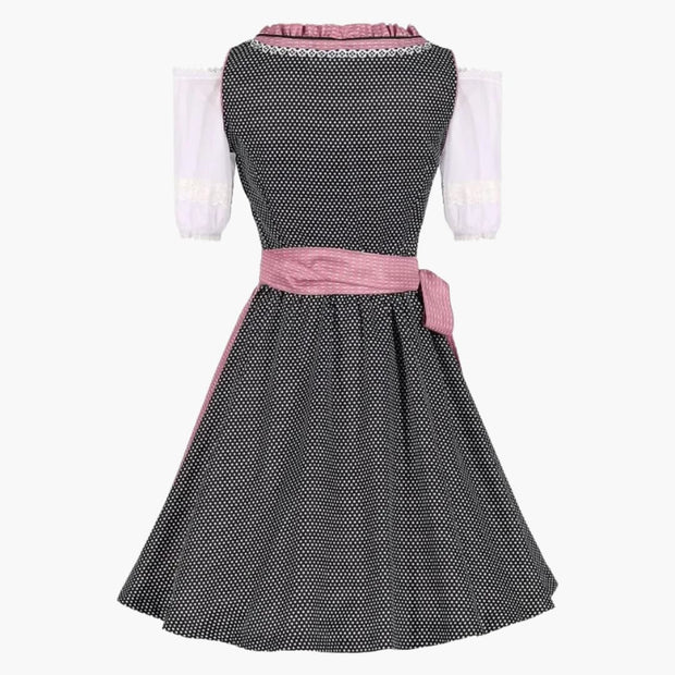 Dirndl mit Schürze in Rosa und Blau - Annalena