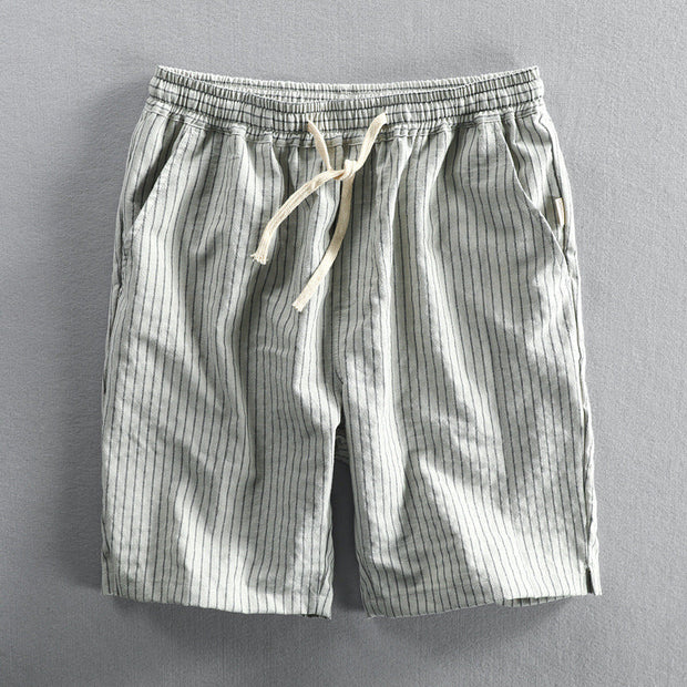 Vertikal gestreifte Herren Shorts mit Kordelzug - Lecce
