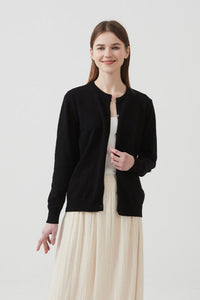 Strickjacke mit Strickstruktur und Baumwolle