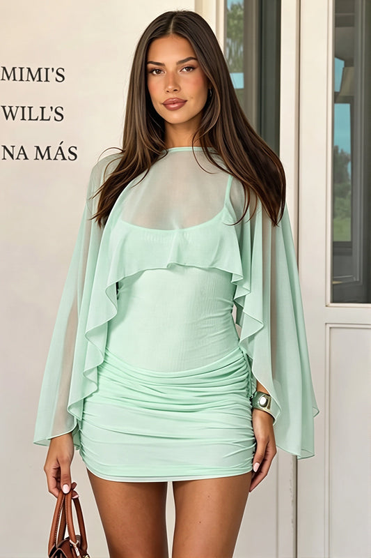 Minikleid mit Netzdetails