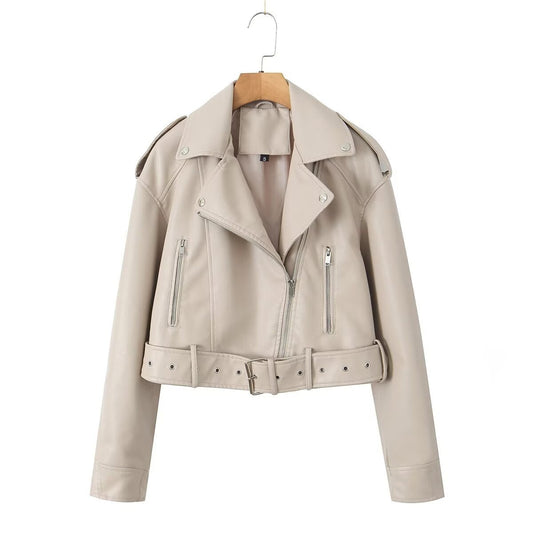Lederjacke mit Farbverlauf und waschbarer Ausführung