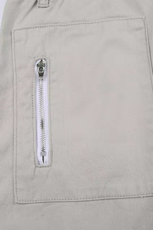 Hose mit Taschen und Denim in Grau
