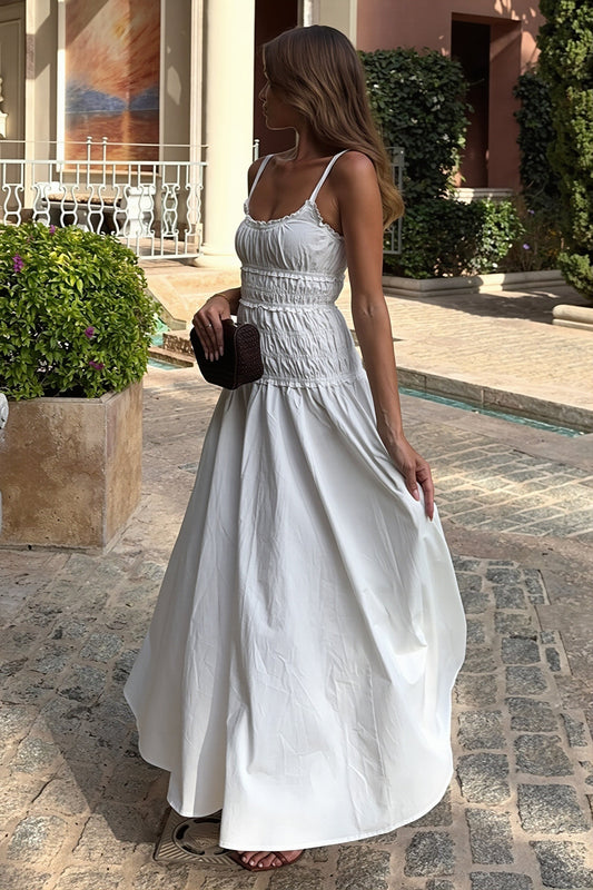 Figurbetontes Maxikleid mit eckigem Ausschnitt