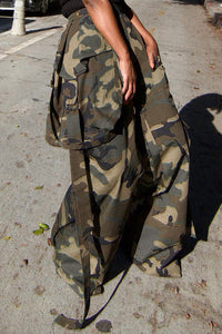 Hose mit Taschen in Grün