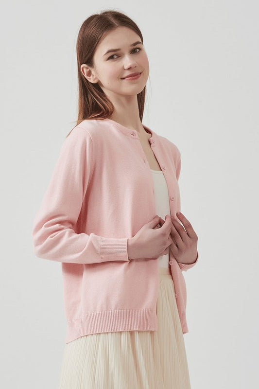 Strickjacke mit Strickstruktur und Baumwolle