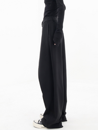 Weit geschnittene Damenhose mit strukturiertem Bund - Arleth