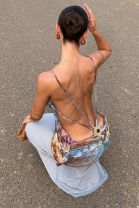 Rückenfreies Maxikleid