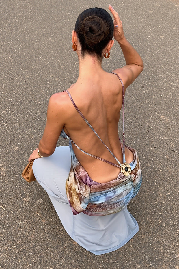 Rückenfreies Maxikleid